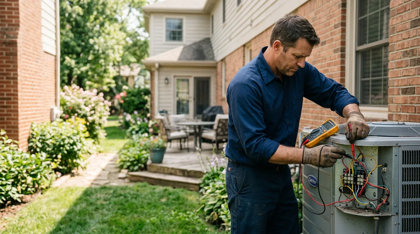 HVAC technician working near Fairport, NY